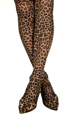 Leopard strumpbyxor